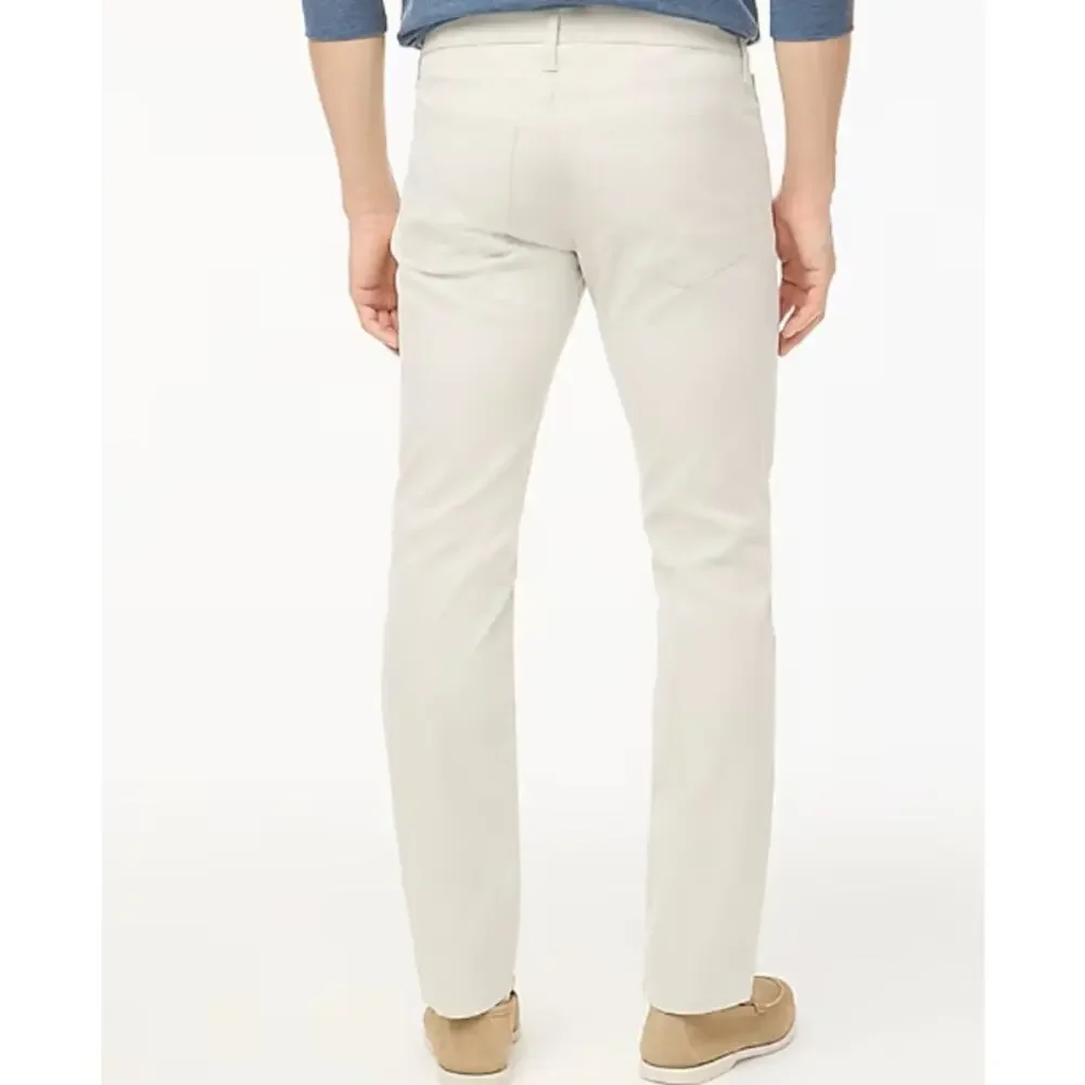 J.Crew Flex Slim-Fit Tech Chino Pants 35x32 Stone Gray Moisture Wicking Stretch